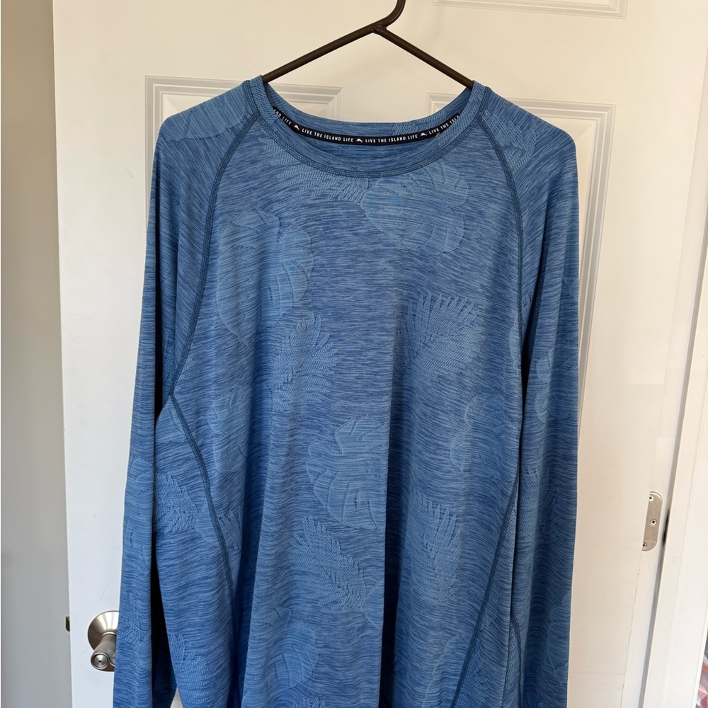 Tommy Bahama Blue Patterned Long Sleeve Shirt